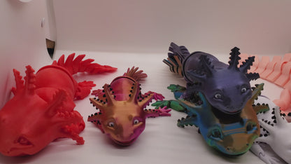 Smiling Axolotl Fidget Toy 3D printed