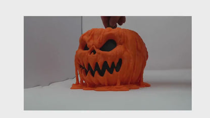3D Printed Melting Pumpkin - Whimsical Candy Dish, Halloween Party Decor, Fun Housewarming Gift or Fall Decoratio