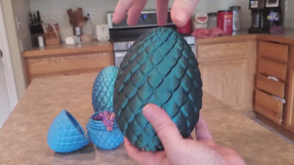 Dragon scale egg and dragon-3d printed Dragon and egg-Articulated  Dragon with egg-3D Printed Sensory Stress Fidget-Fidget-dragon fidget