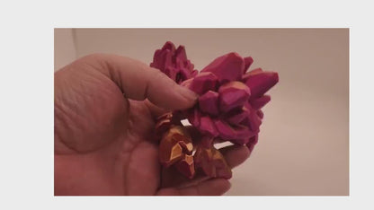 Articulated gemstone turtle. Desktop toy, stress reliever, fidget animal, birthday gift. 3d Printed