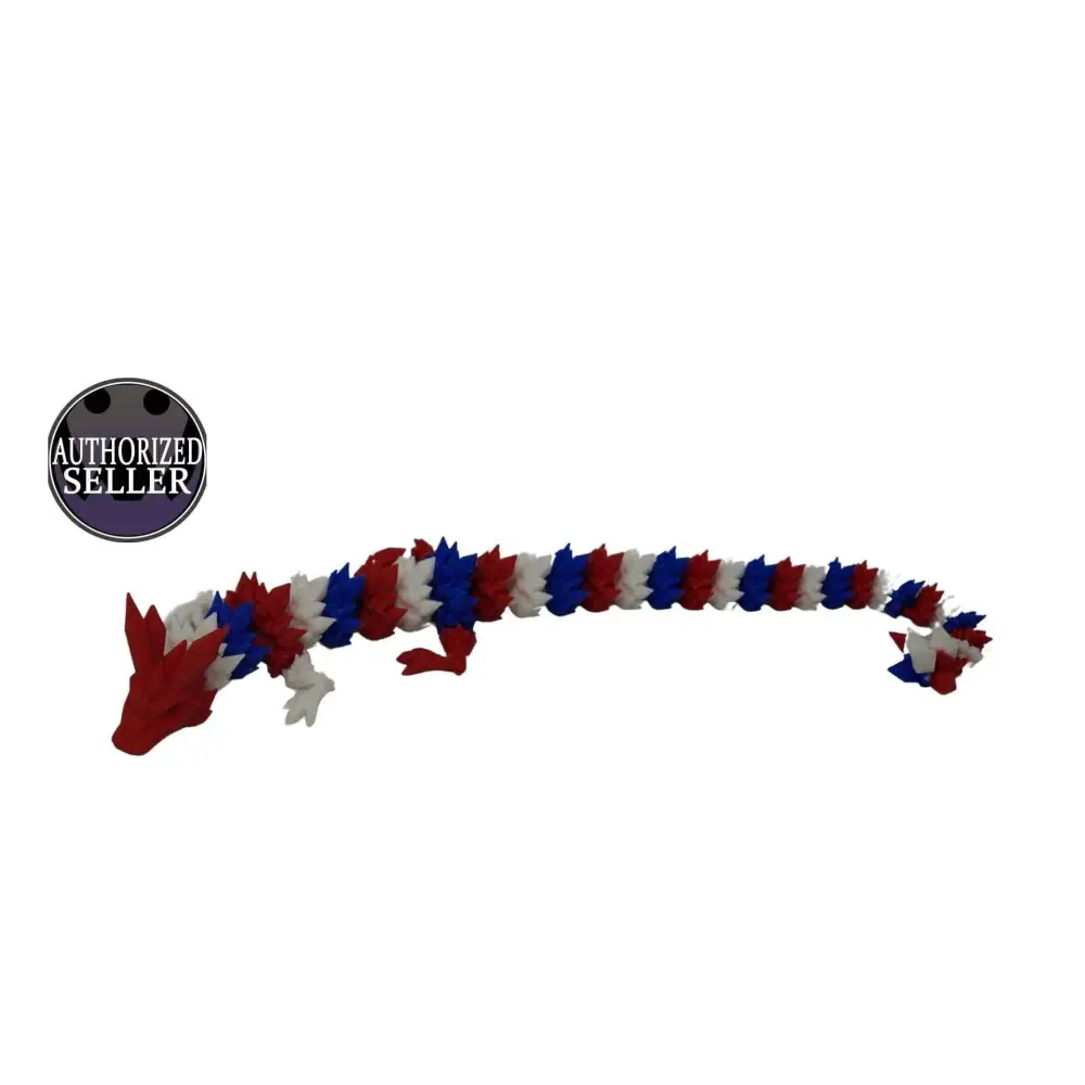 Red White and Blue Dragon 3d printed