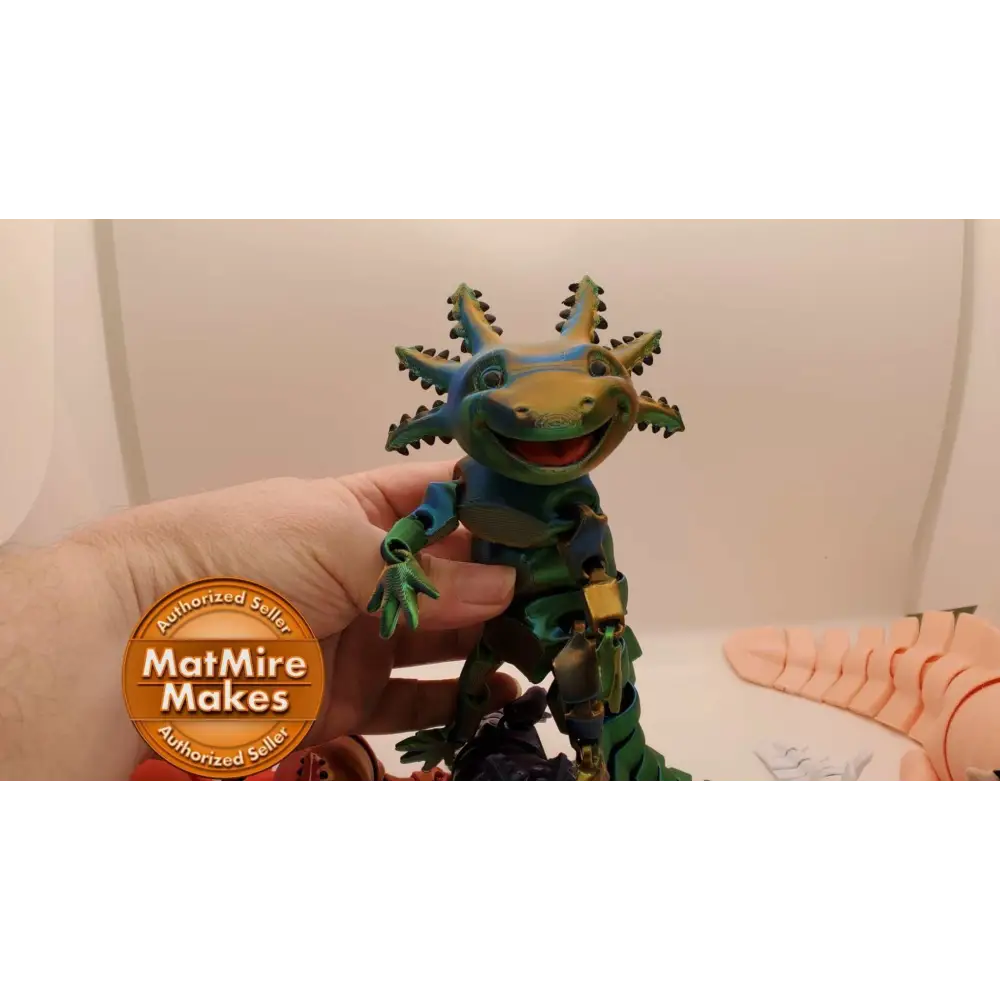 Smiling Axolotl Fidget Toy 3D printed