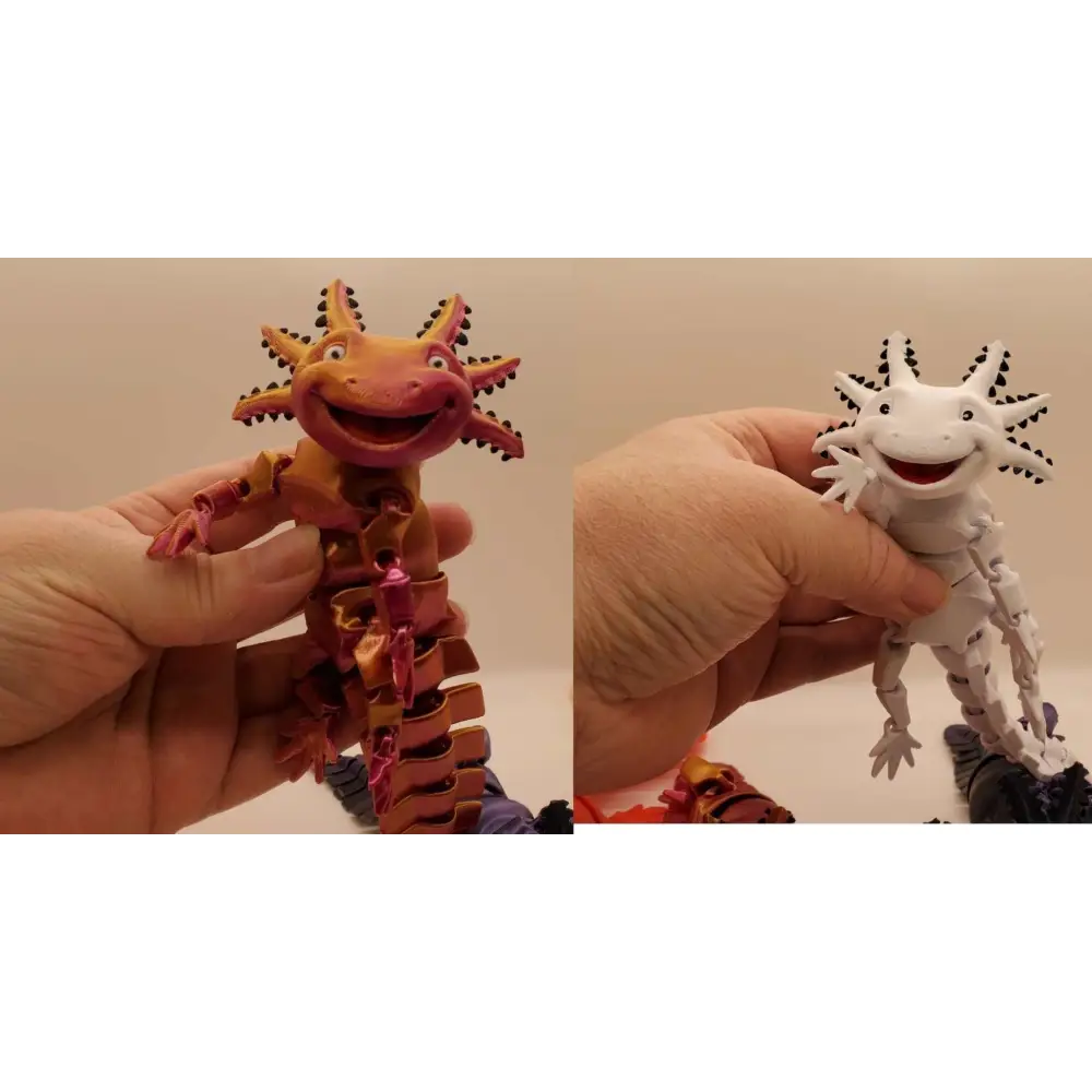 Smiling Axolotl Fidget Toy 3D printed