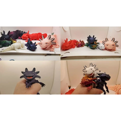 Smiling Axolotl Fidget Toy 3D printed