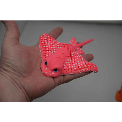 Stingray- articulated 3d printed-3D Stingray - Articulated Fidget Toy Engaging Marine Decor Idea Ideal Gift for Beach